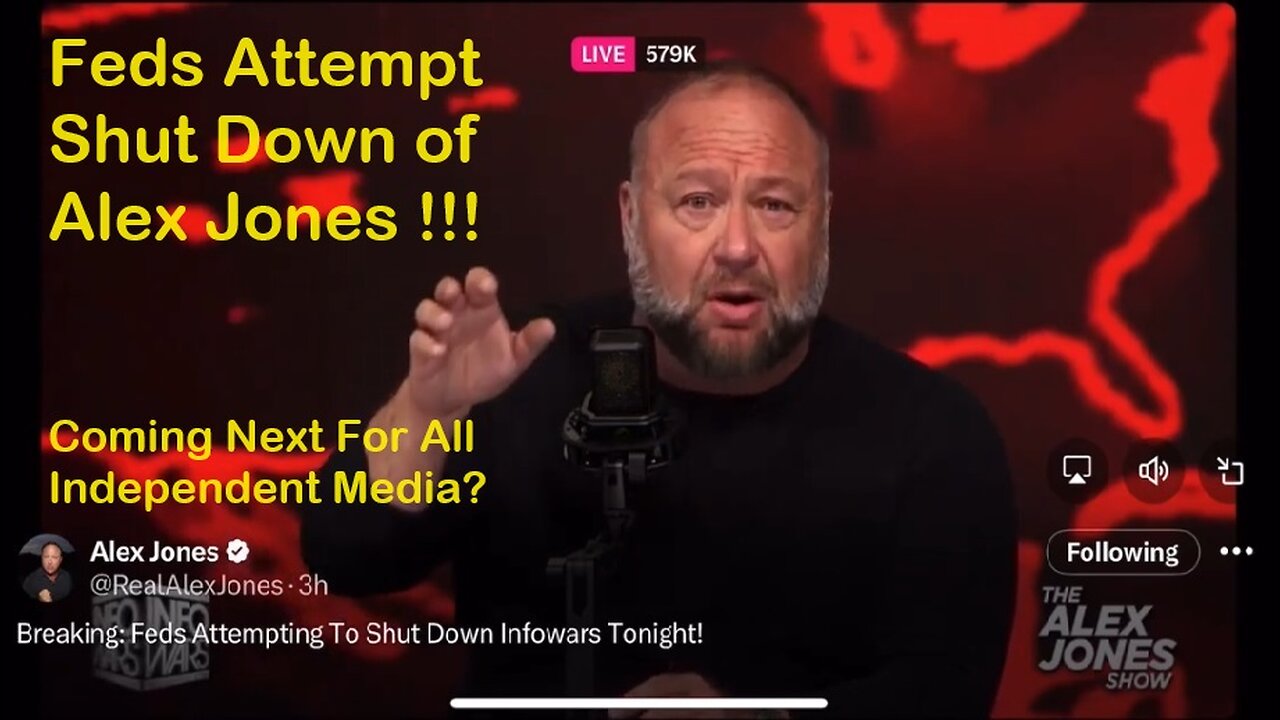 Feds Shutting Down Alex Jones! Other Independent Media Next? Tyranny Rising - Viva Frei [mirrored]