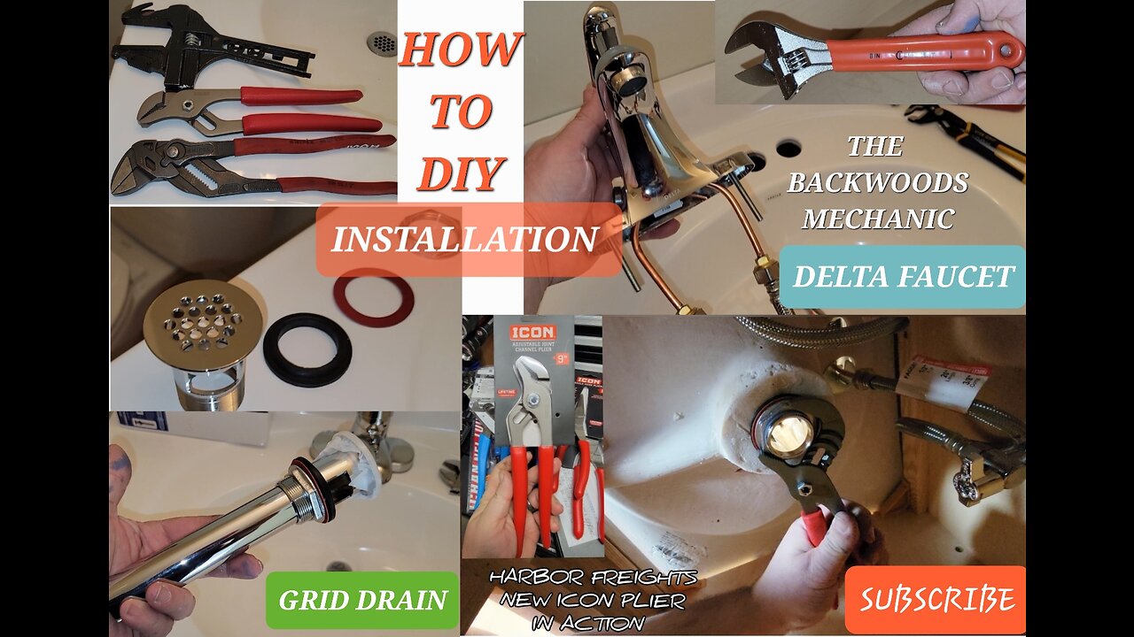 Bathroom FAUCET & GRID DRAIN DIY Installation