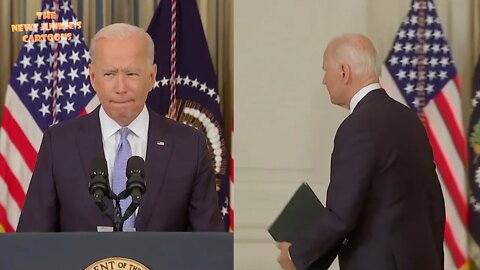 Biden takes questions from a list of 3 pre-approved reporters and walks away.