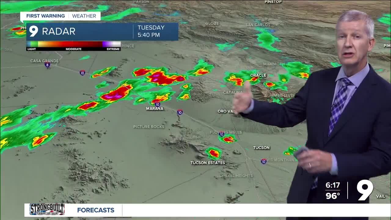 A Thunderstorm Warning is in effect for Pima County this Tuesday