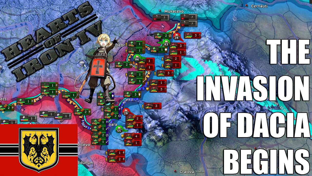 THE INVASION OF DACIA BEGINS | Hoi4 Youjo Senki