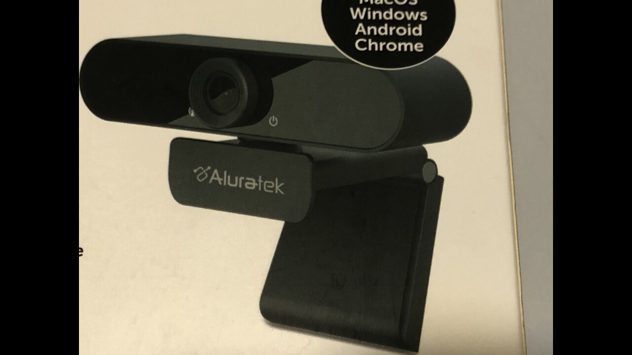 Aluratek 1080 HD Webcam with Microphone Black Model: AWC03F SKU: 6424438