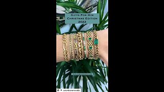 Stackable diamond and emerald gold tennis bracelet gift ideas for her and him