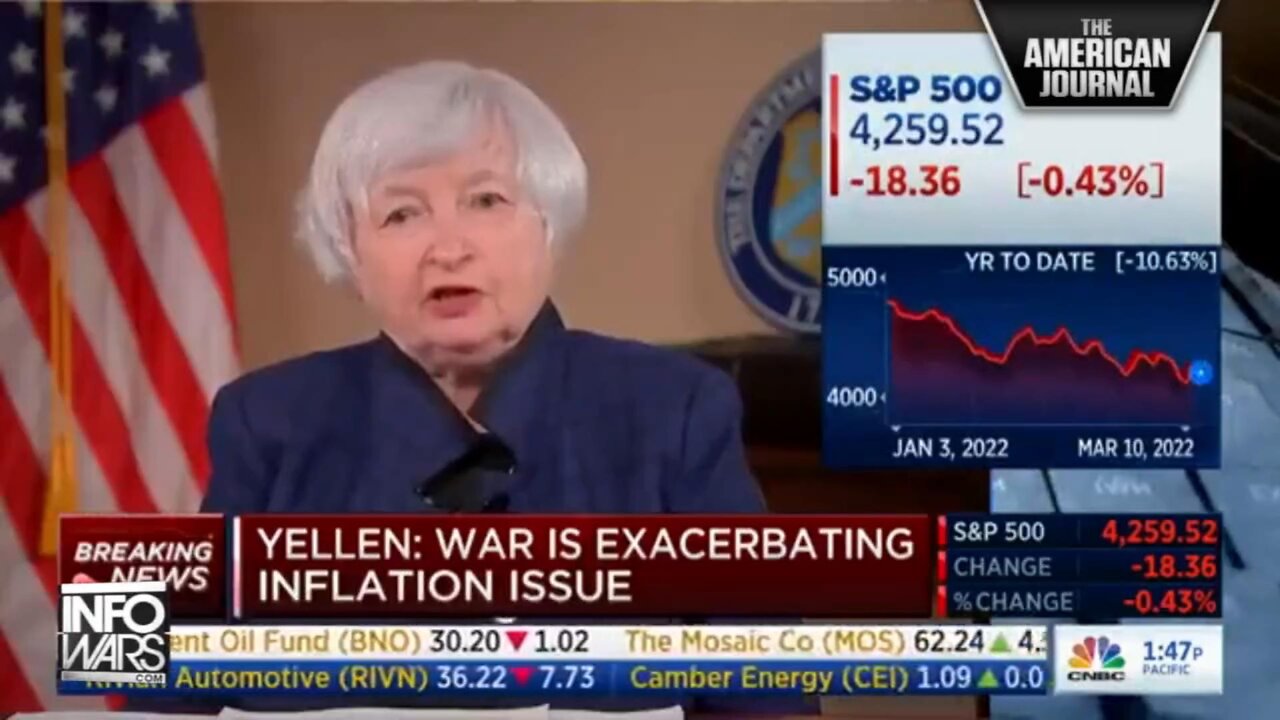 US Treasury Secretary Yellen Says Inflation Will Be “Uncomfortably High” For The Next Year, At Least