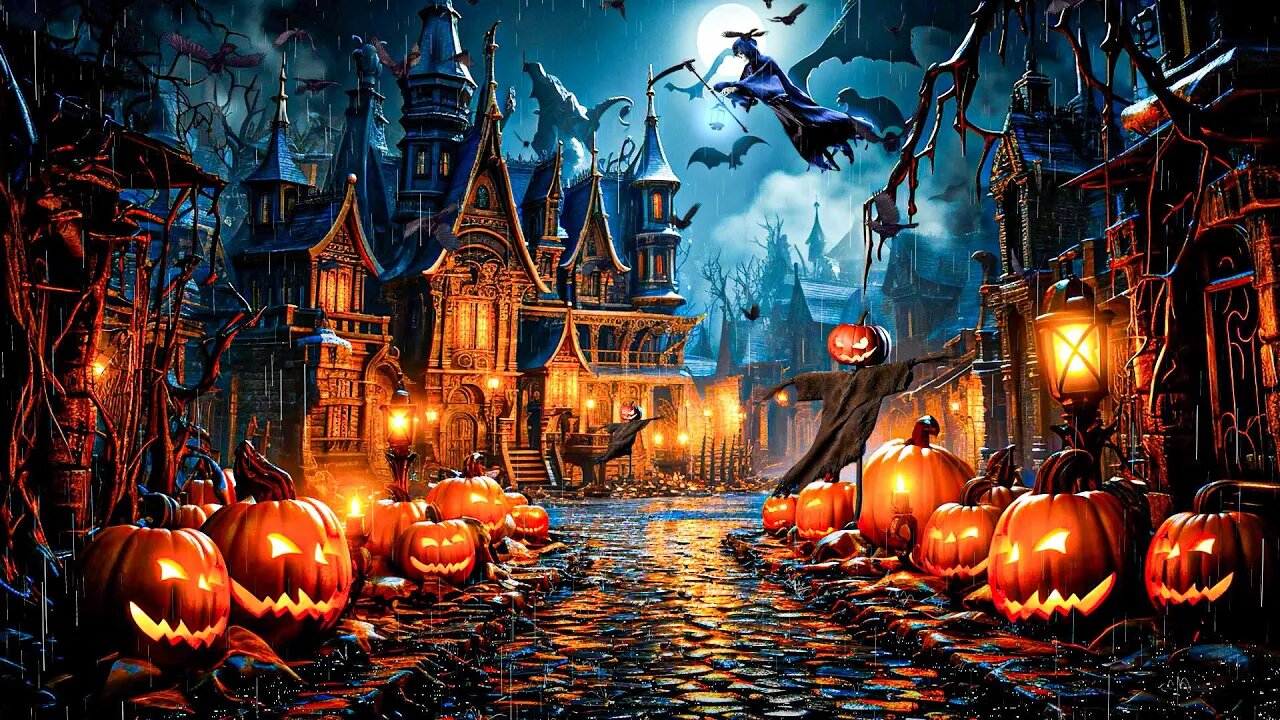 Spooky Halloween Music 2023 🎃 Abandoned Haunted Town 👻 Dark, Creepy, Halloween Ambience