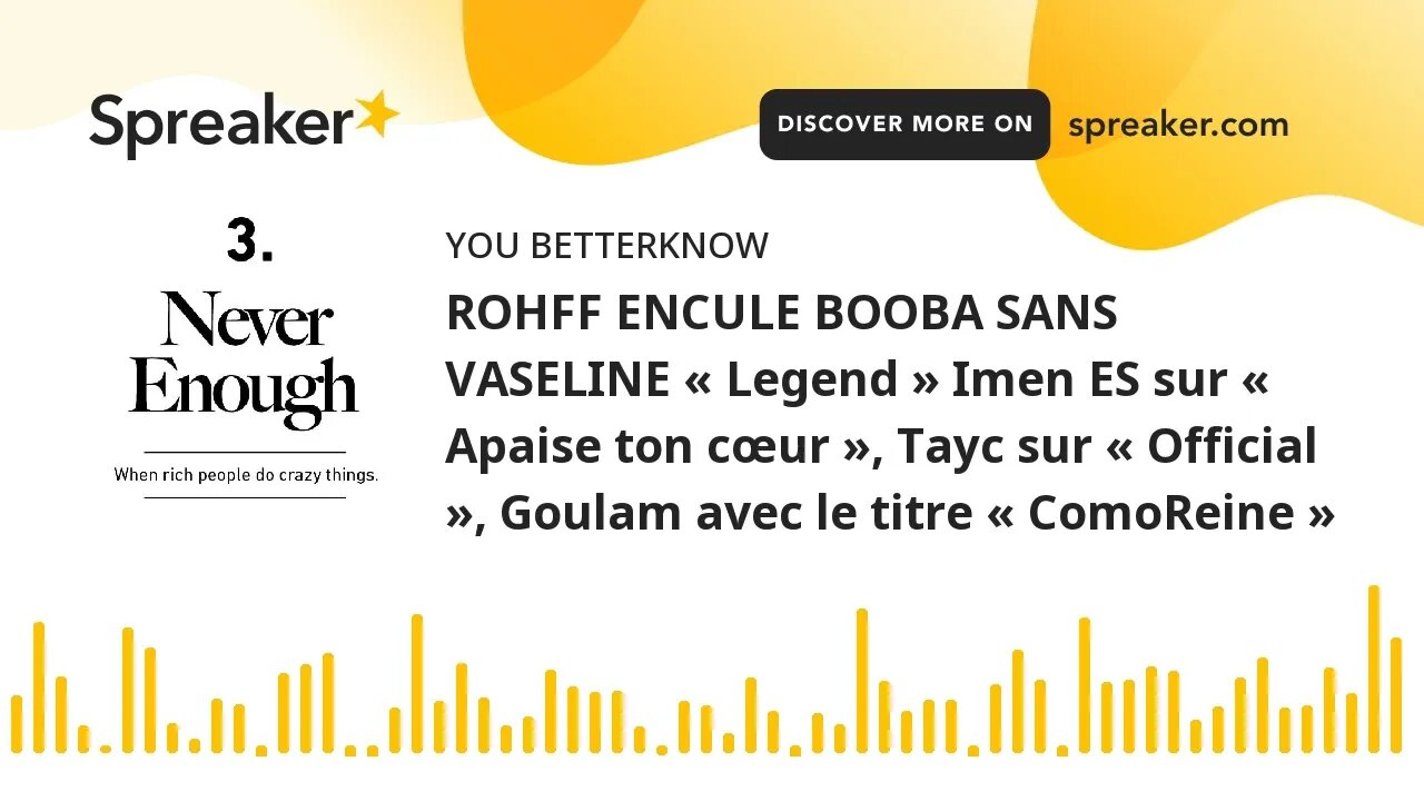 ROHFF ENCULE BOOBA SANS VASELINE « Legend » Imen ES sur « Apaise ton cœur », Tayc sur « Official »,