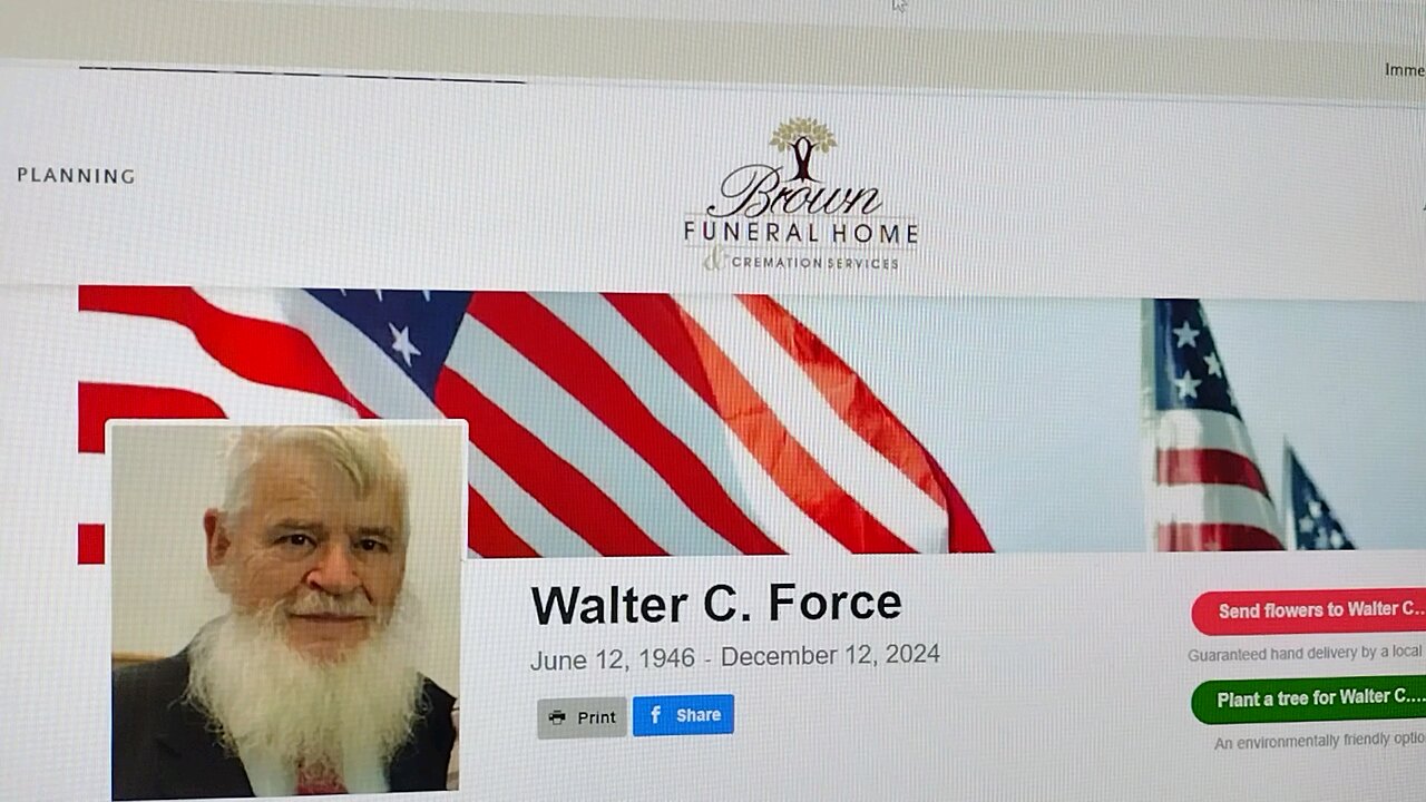 Navy Veteran Elder Dad Walter C. Force