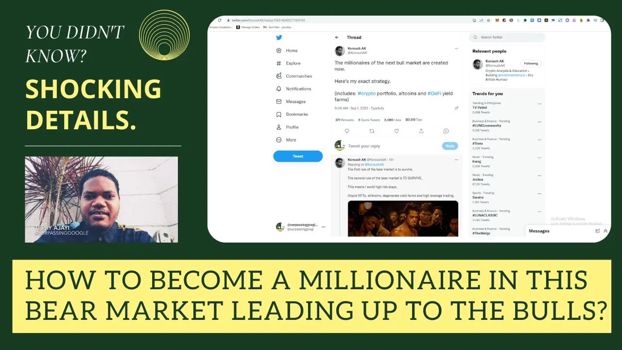 How To Become A Millionaire In This Bear Market Leading Up To The Bulls?