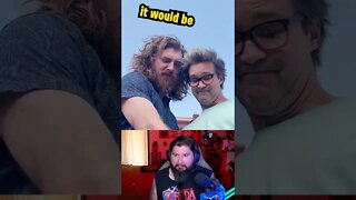 Men admire each others sausage