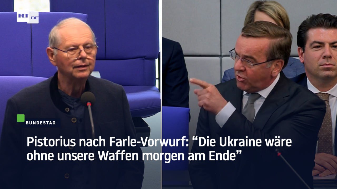 Pistorius nach Farle-Vorwurf: "Die Ukraine wäre ohne unsere Waffen morgen am Ende"