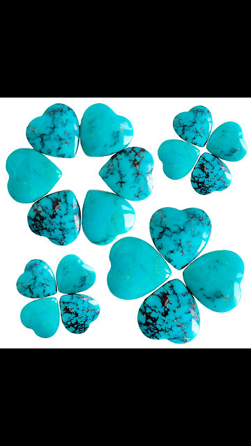 Natural turquoise Heart Shape loose beads Heart Gemstone jewelry making earring gemstone