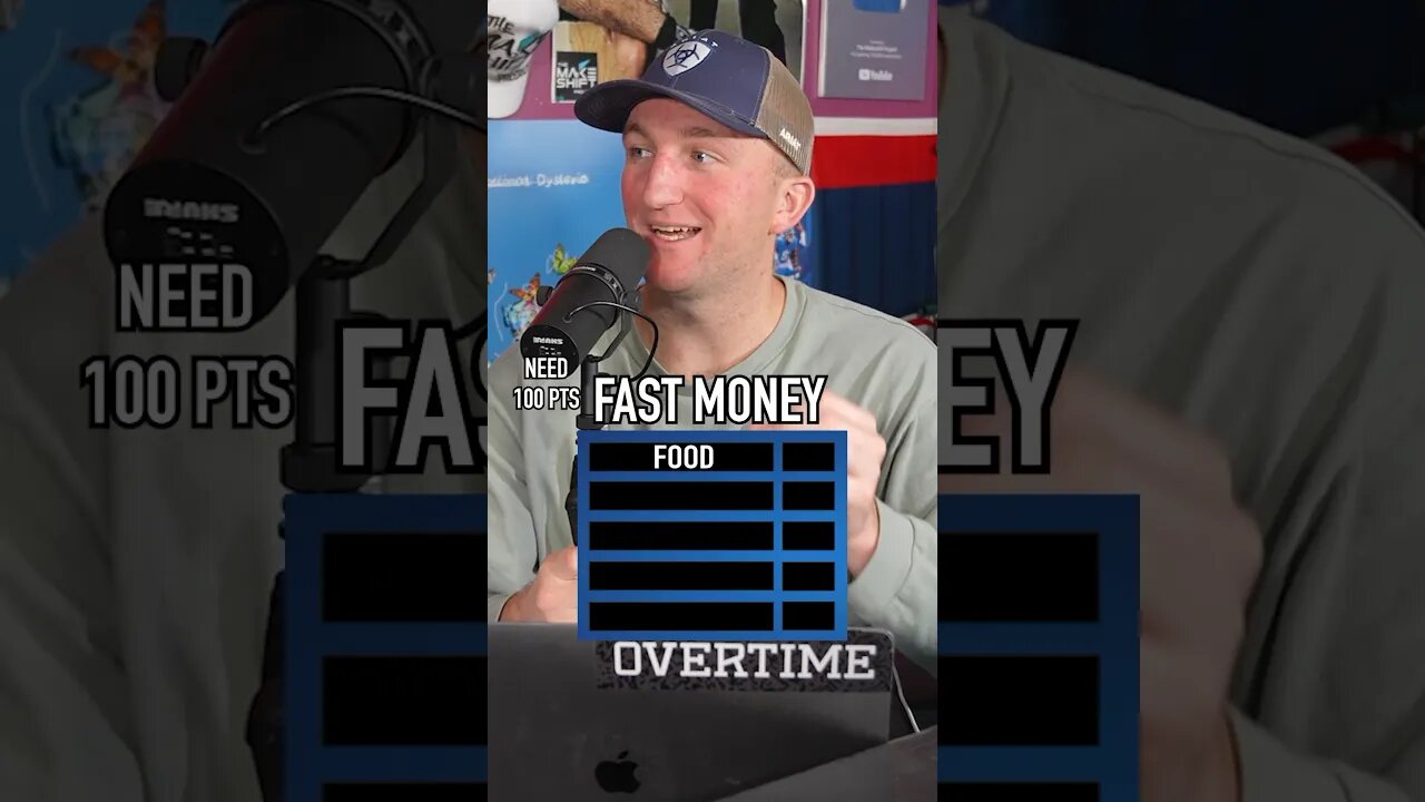 FAST MONEY!! Needs 100 Points! Can He Get It? #shorts #familyfeud #fastmoney #survey #game #points