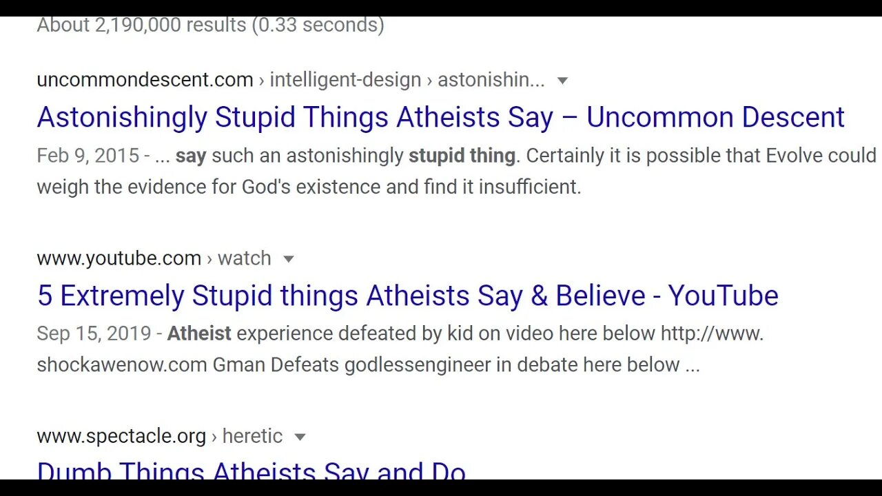 Astonishingly Stupid atheist arguments that are amazingly irrational