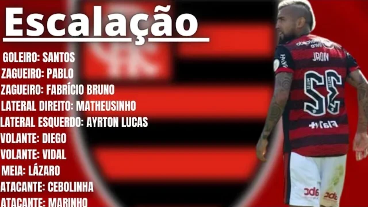 ESCALAÇÃO DO FLAMENGO X ATLÉTICO -GO