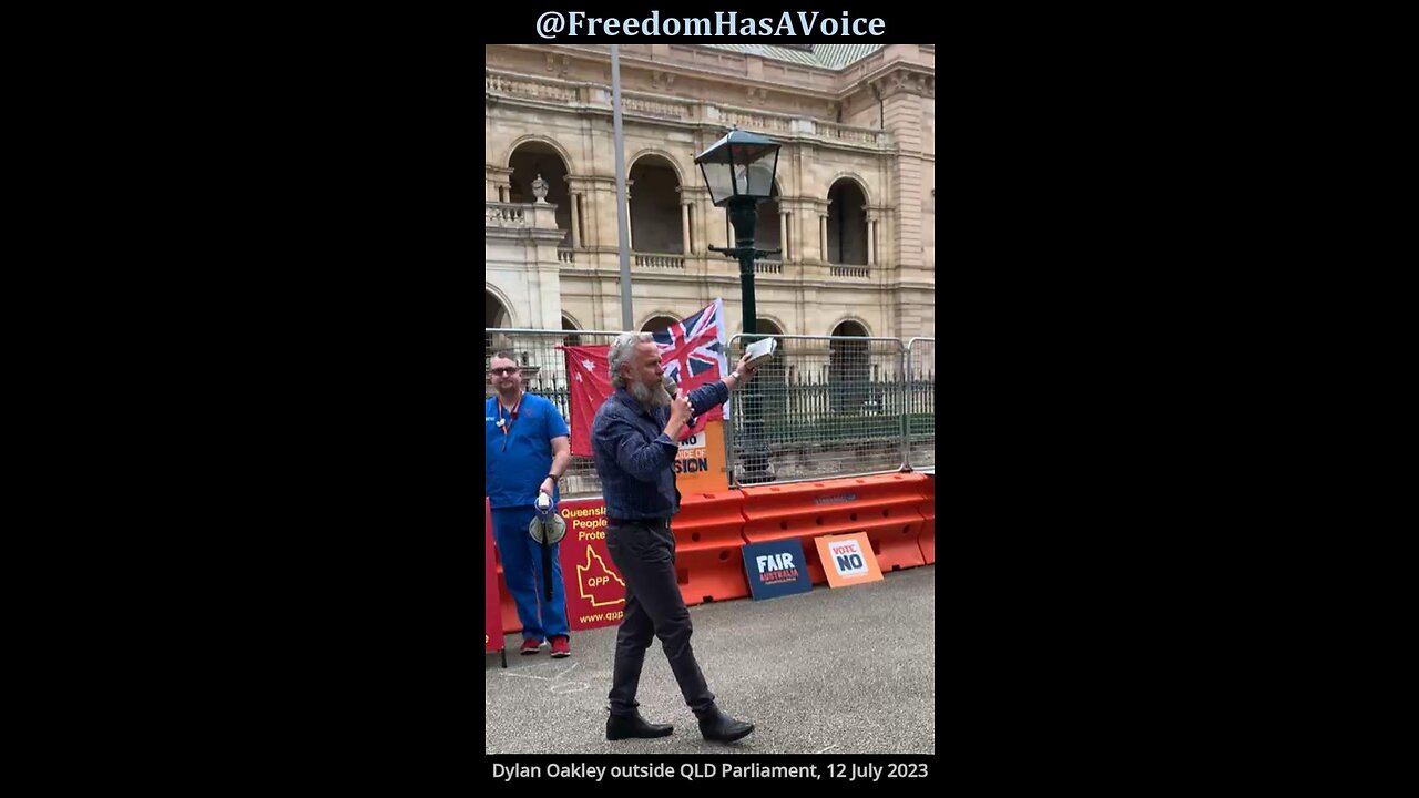 Truth Speech Protest Outside Queensland Parliament, 12 July 2023