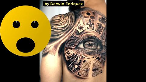 Amazing tattoo by Darwin Enriquez #shorts #tattoos #inked #youtubeshorts