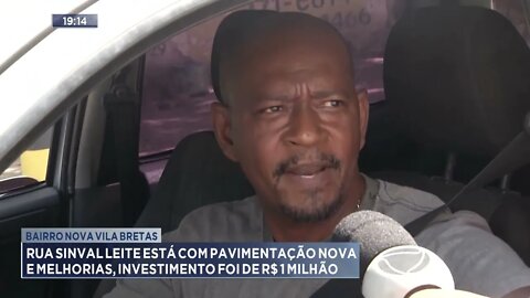 Rua Sinval Leite está com pavimentação nova e melhorias, investimento foi de R$ 1 milhão