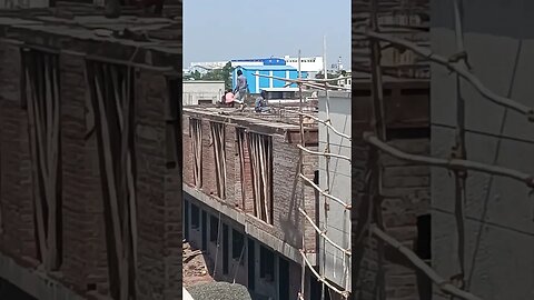 Second Floor Ke छत डालने ki taiyari | Construction Video #construction #constructionsite #shorts