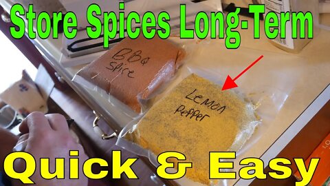 Lemon & Pepper Vacuum Sealing For Long Term storage Prepping