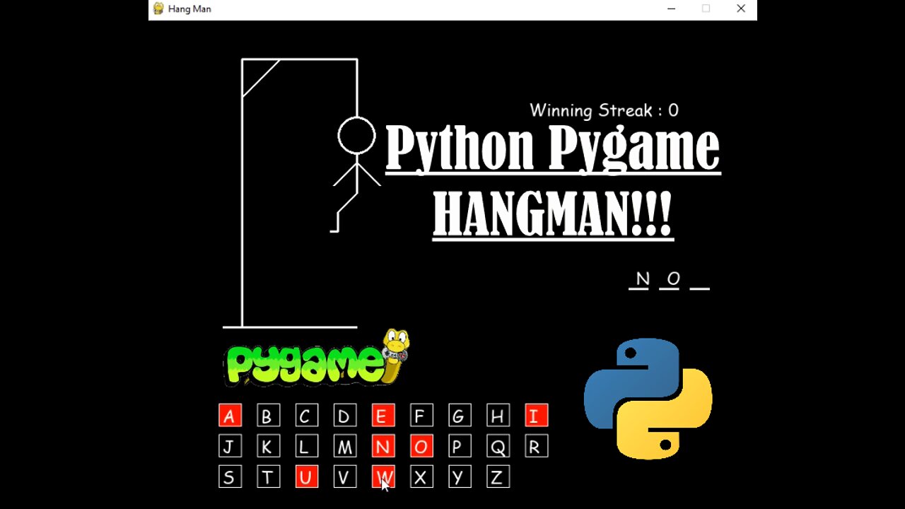 Hangman Demo | Python | Pygame Module | Programming Beginners