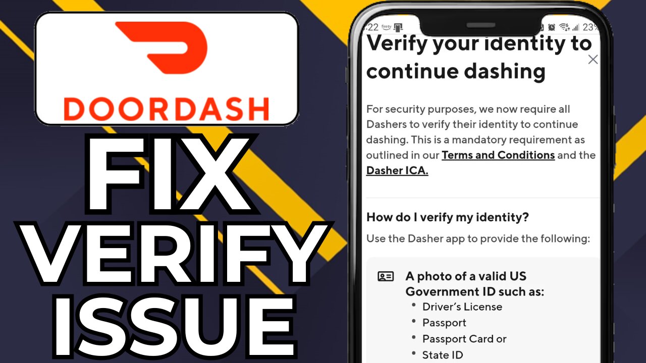 HOW TO FIX DOORDASH UNABLE TO VERIFY IDENTITY