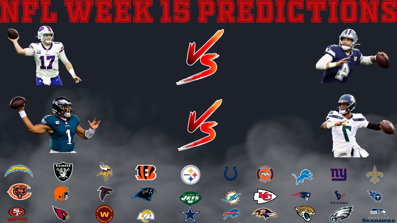 Week 15 NFL Predictions - Bills Upset Cowboys? Eagles Get Back On Track?