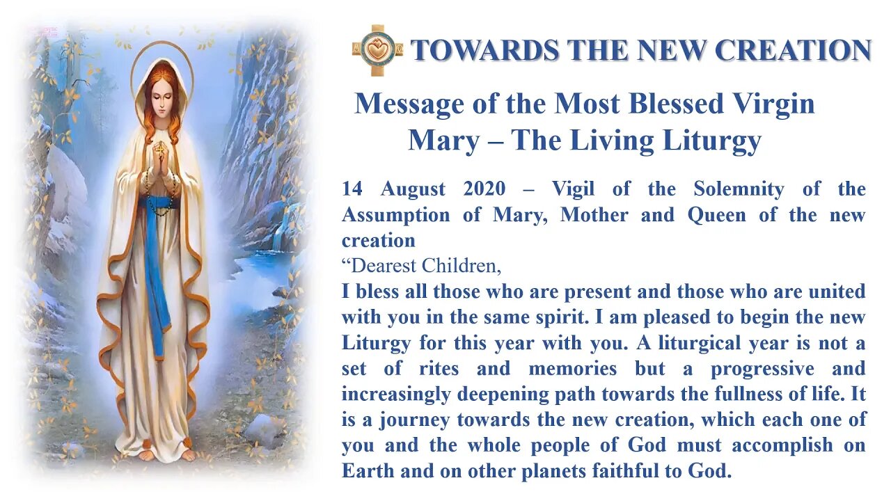 message 14 08 2020 The Living Liturgy