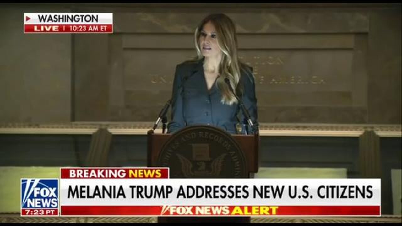 Melania Trump Addresses New US Citizens!!!