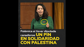 Polémica al llevar diputada canadiense un pin en solidaridad con Palestina