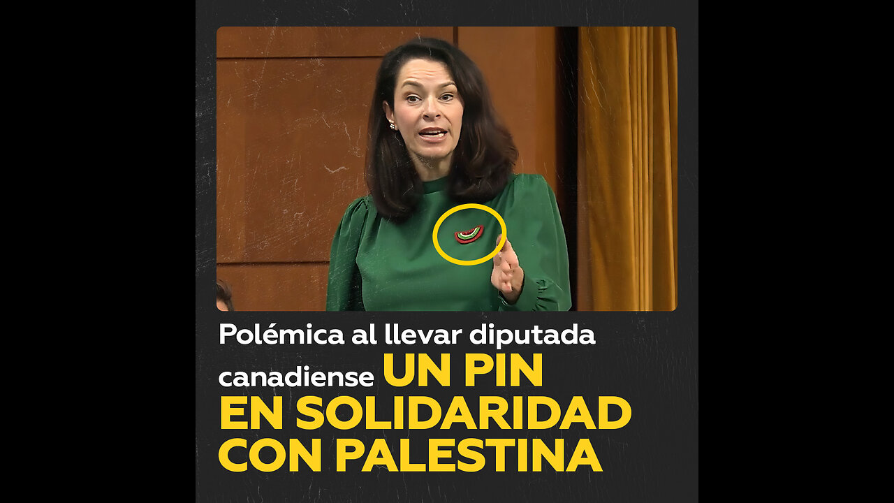 Polémica al llevar diputada canadiense un pin en solidaridad con Palestina