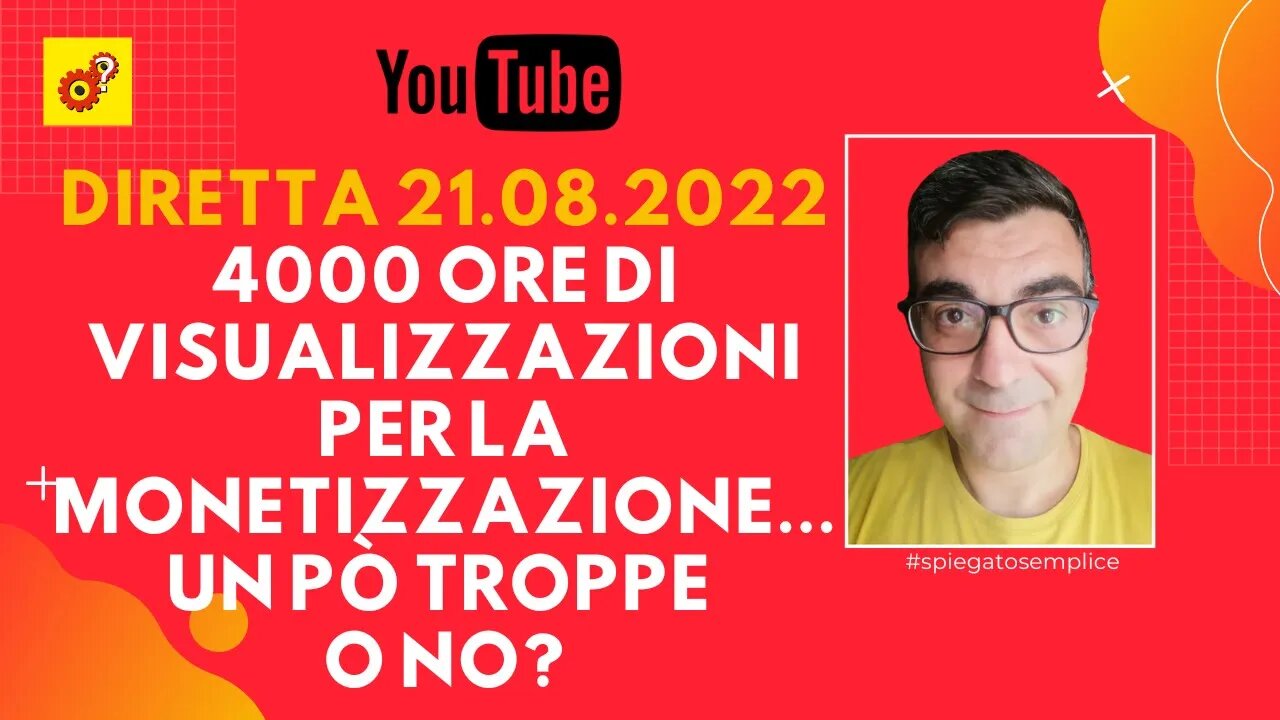 4000 Ore di visualizzazioni per la monetizzazione....un pò troppe o no?