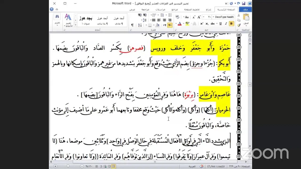 22- المجلس رقم [ 22] من كتاب تحبير التيسير للإمام ابن الجزري في العشر الصغرى [الحزب الرابع ]
