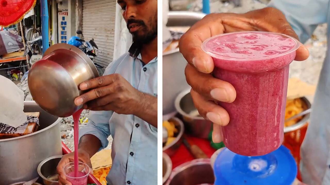 Only 10Rs. Fresh Grapes Juice on Indian Streets