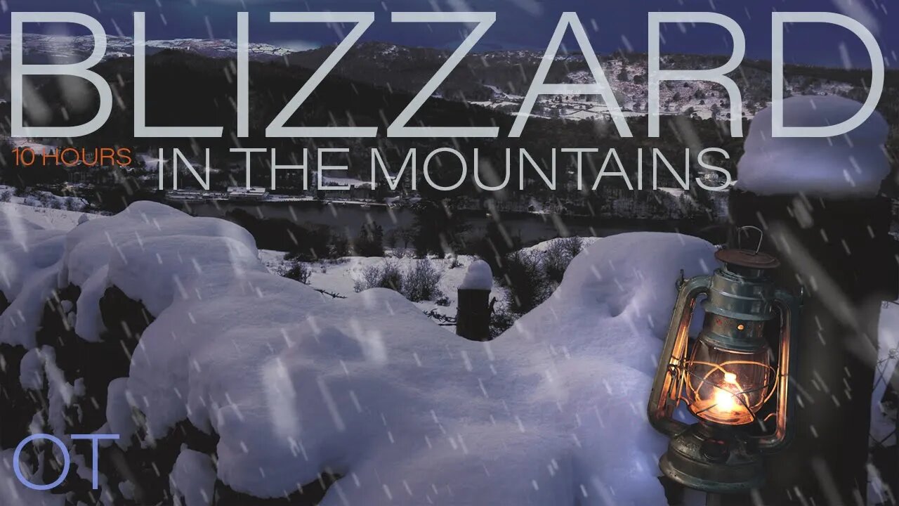 Blizzard in The Mountains 2| Howling wind and blowing snow for Relaxing| Studying| Sleep| 10 Hours