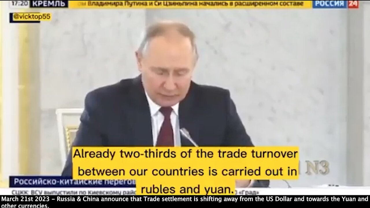 China & Russia | The End of the West | "We Are for the Use of Chinese Yuan In Settlements Between Russia & the Countries of Asia, Africa & Latin America." - Vladimir Putin (President of Russia)