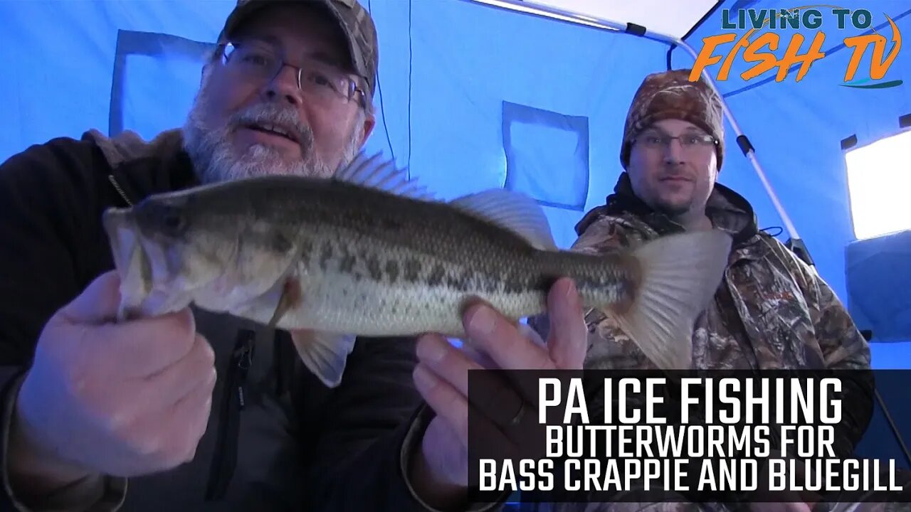 PA Ice Fishing – Butterworms for Bass, Crappie and Bluegill