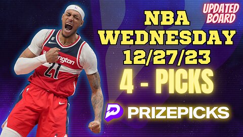 #PRIZEPICKS | BEST PICKS FOR #NBA WEDNESDAY | 12/27/23 | PROP BETS | #BESTBETS | #BASKETBALL | TODAY