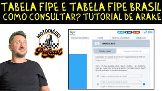 Tabela FIPE e Tabela FIPE BRASIL, COMO CONSULTAR? TUTORIAL DE ARAKE