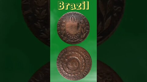 Brazil 40 Reis 1893.#shorts #coinnotesz