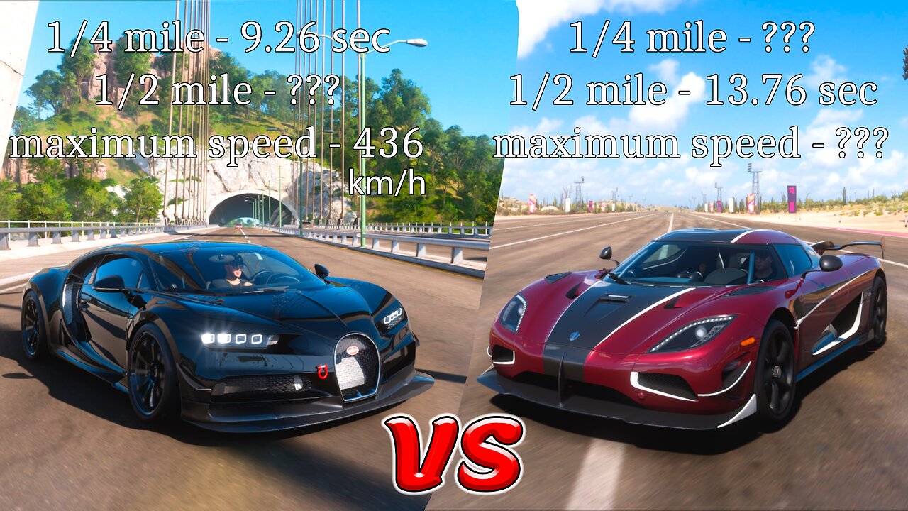 Bugatti Chiron vs Koenigsegg Agera RS | Forza Horizon 5