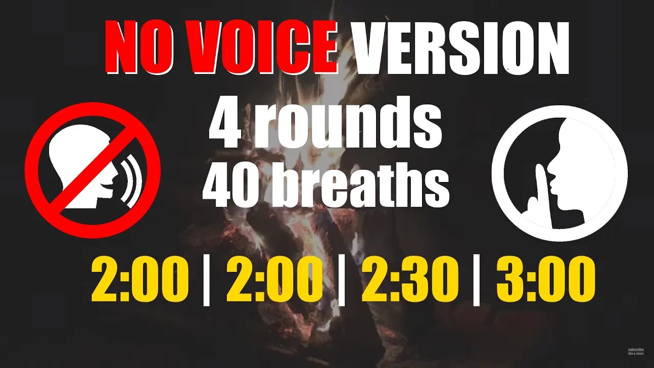 NO VOICE Version - Breathing Exercises: 40 breaths / 4 rounds