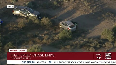 Pursuit ends in crash south of the Valley