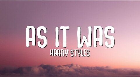 Harry Styles - As It Was (Lyrics)