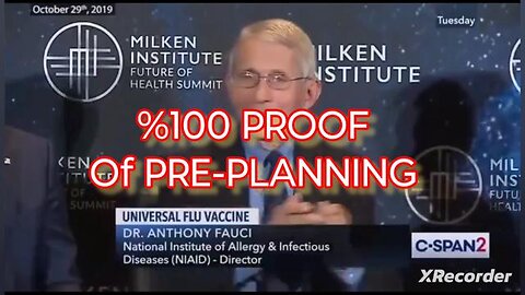 100% proof of FAUCI pre-planning The Scamdemic