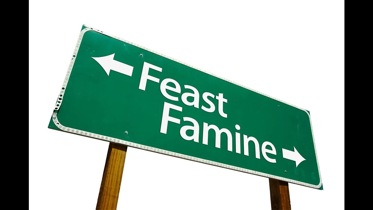 Feast and Famine. Listen to God. Follow the standard He places in YOUR life.