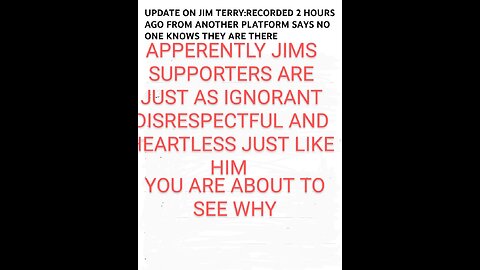 JIM TERRY SUPPORTERS ARE JUST AS IGNORANT AND DISRESPECTFUL AS HE IS
