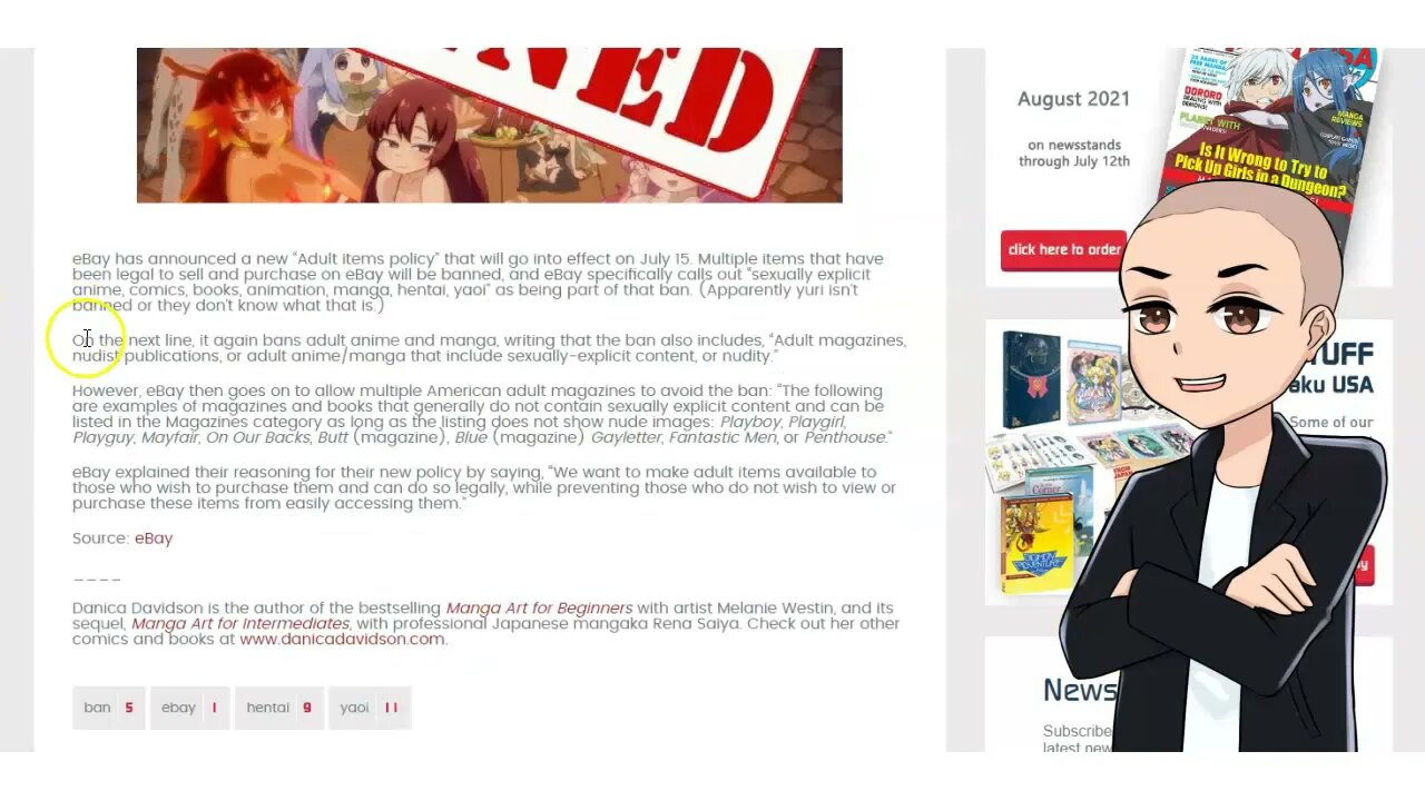 eBay Bans Hentai But Keeps Playboy and Penthouse Magazines