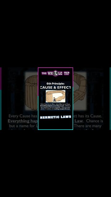 HERMETIC LAWS VI CAUSE & EFFECT - the Whole Tip Daily #shorts