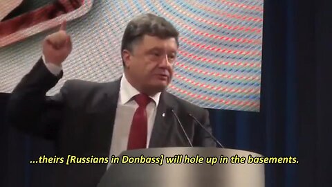 In 2014 Pres.Poroshenko predicted Russian children in Donbass will sit in basements... Kiev today