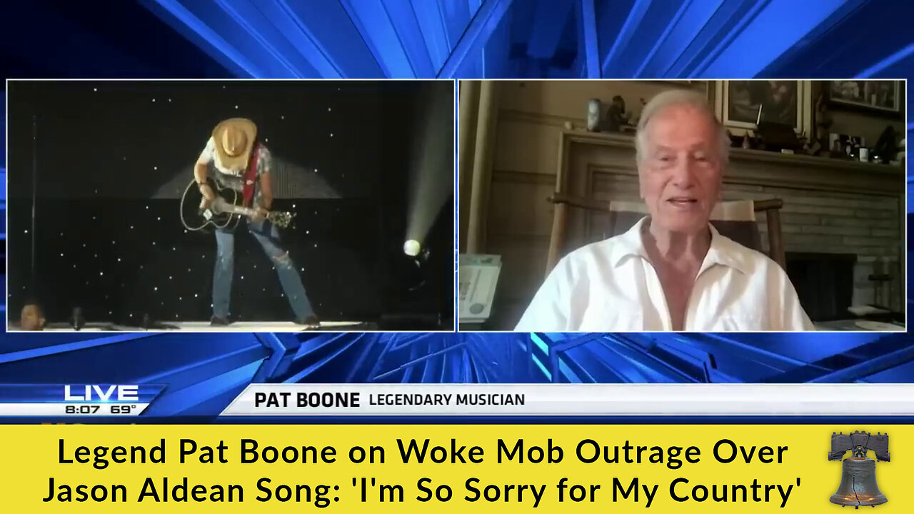 Legend Pat Boone on Woke Mob Outrage Over Jason Aldean Song: 'I'm So Sorry for My Country'